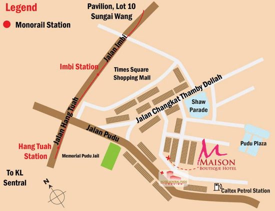 Map to Hotel Maison Boutique