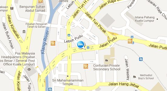 Map to Sasana Hotel