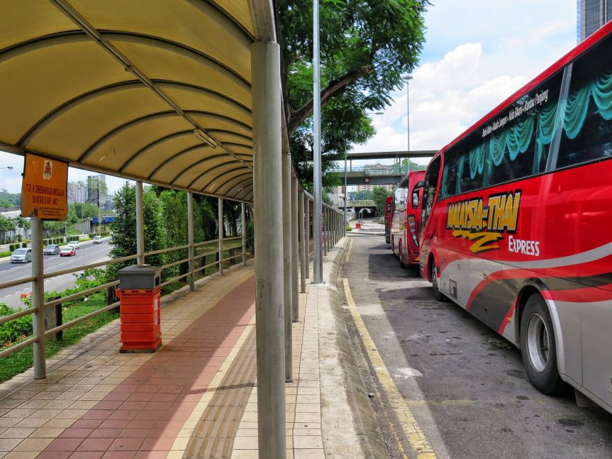 Covered walkway to the Putra Bus terminal