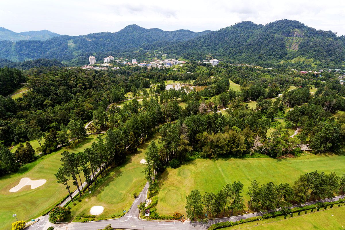 Aerial view of the Awana Genting golf course