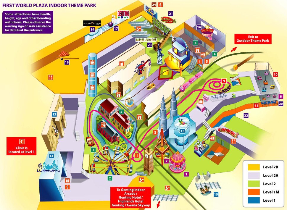Layout of First World Indoor Theme Park