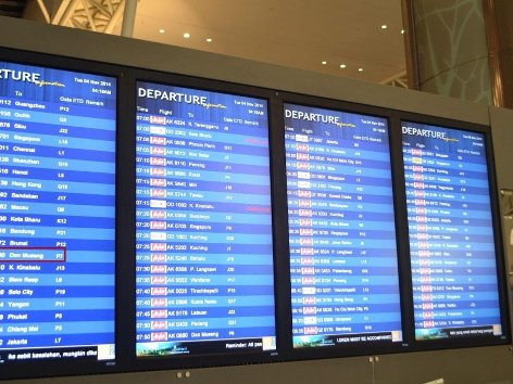 Flight info display screen