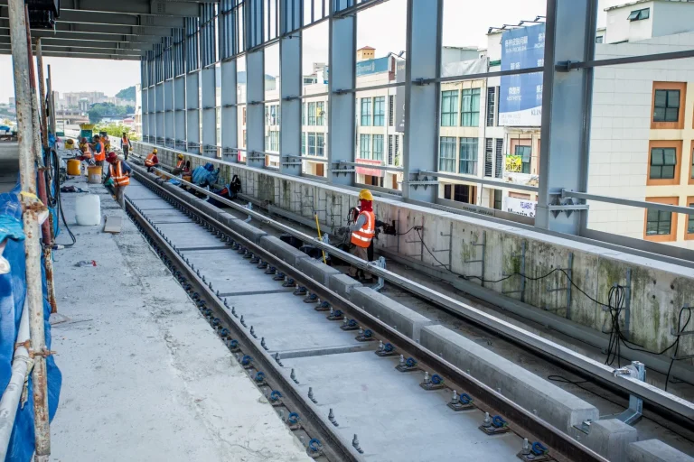Power rail installation at the Metro Prima MRT Station