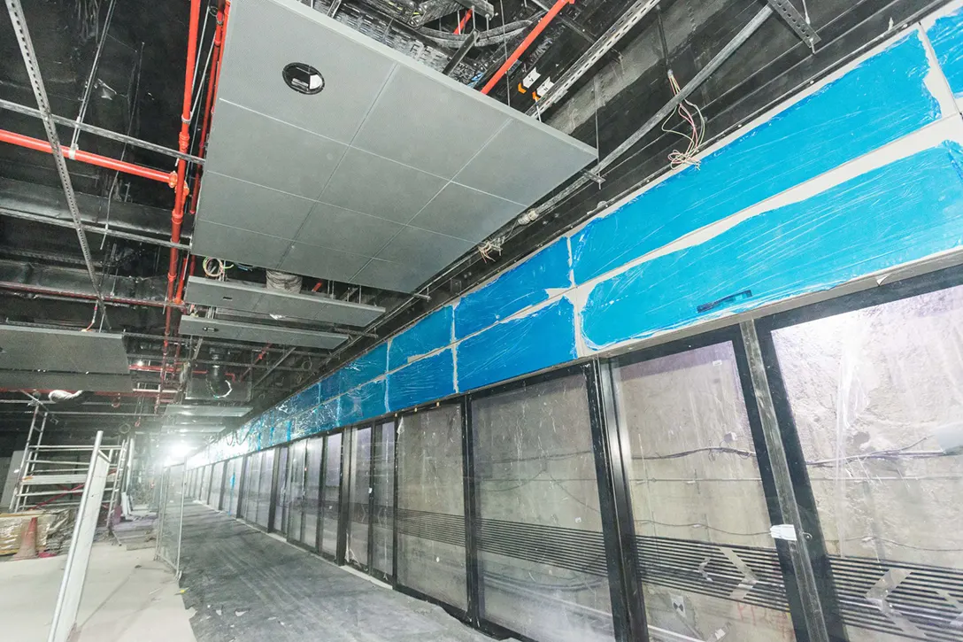 Installation of the Electrical and Mechanical services in progress at the Raja Uda MRT Station.
