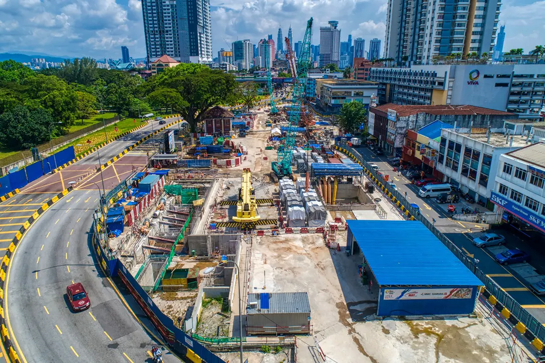Overall view of the Sentul Barat MRT Station site.