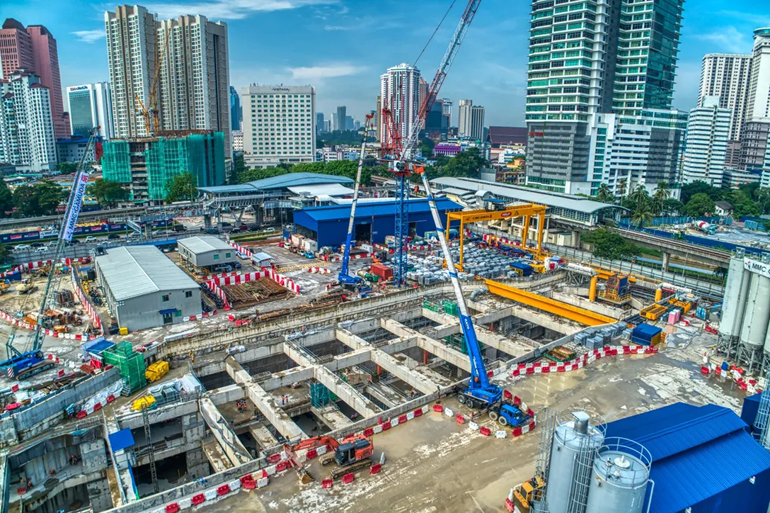 Aerial view of the Titiwangsa MRT Station site.