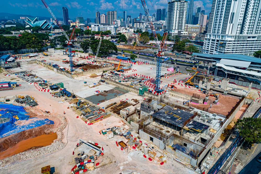 Aerial view of the future Titiwangsa MRT Station.