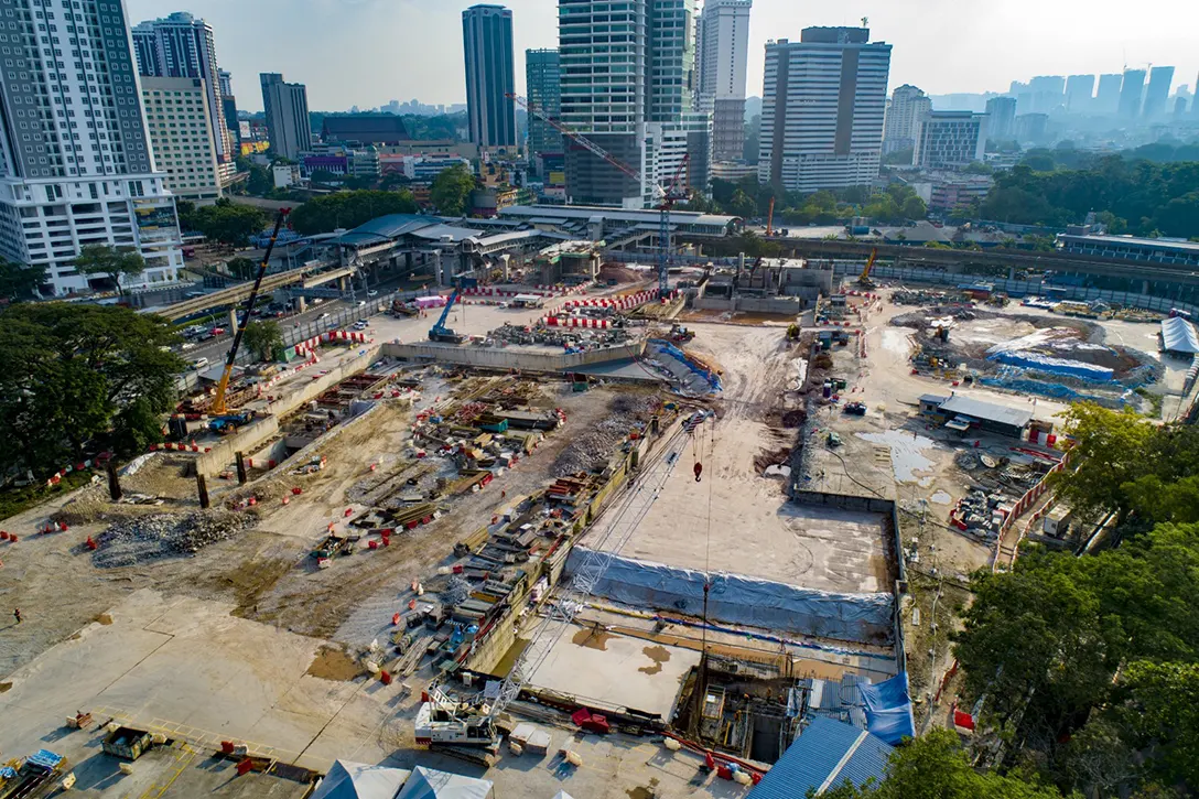 Aerial view of the future Titiwangsa MRT Station.