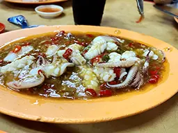 Fresh squid, Restoran BBQ Kong Meng