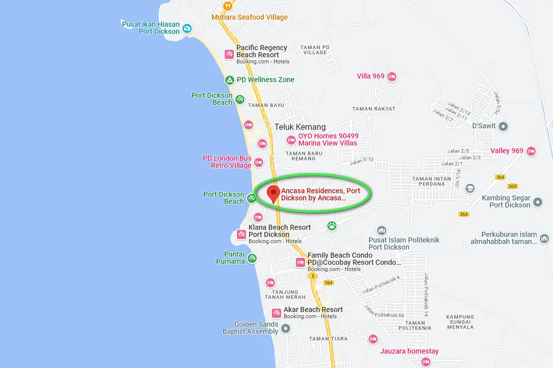 Location of AnCasa Residences, Port Dickson