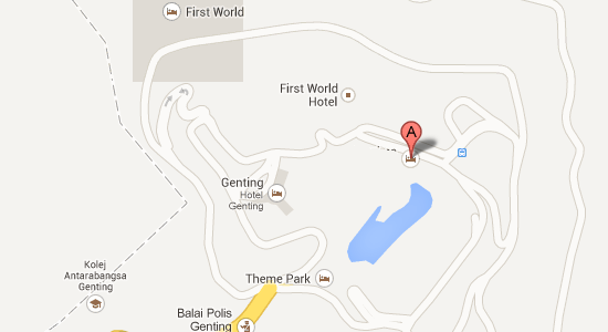 Map to Genting Grand Hotel
