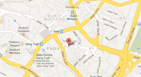 Map to Furuma Hotel Bukit Bintang