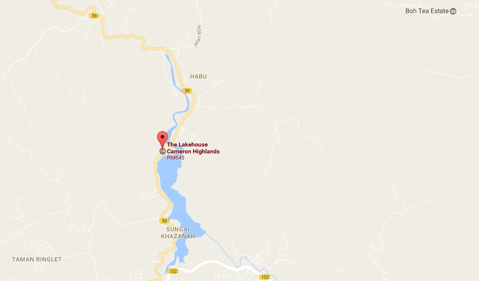 The Lakehouse Cameron Highlands Location map