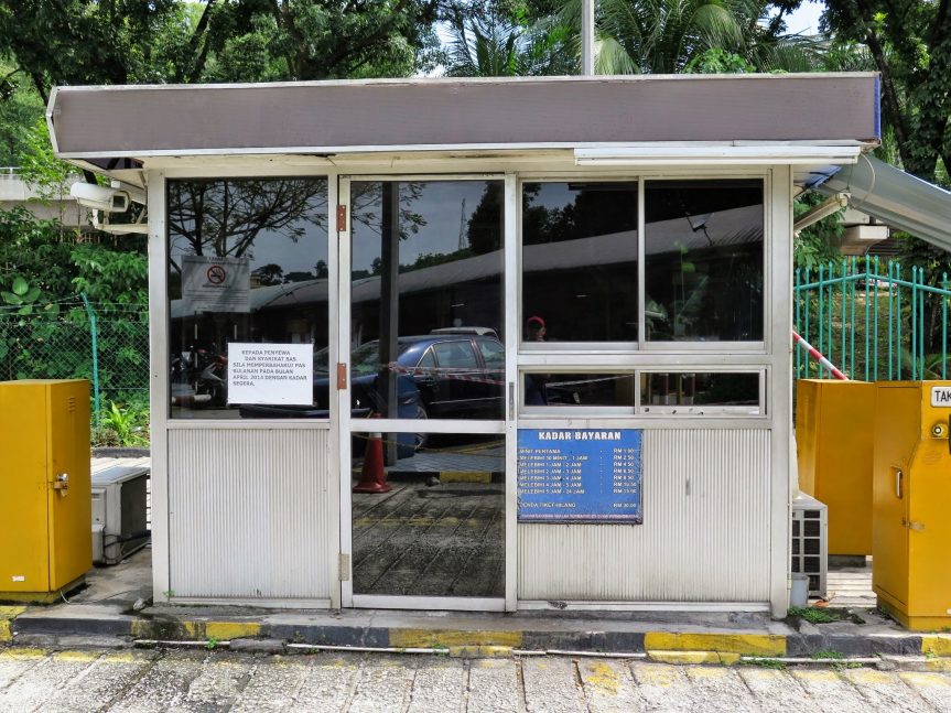 Parking payment booth, Duta Bus Terminal