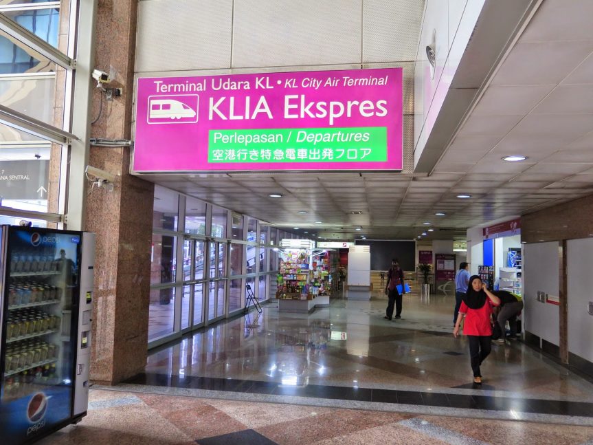 KLIA Ekspres arrival, KL Sentral