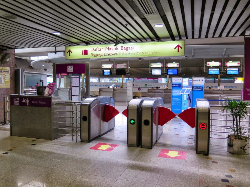 Luggage check-in counters, KLIA Ekspres station