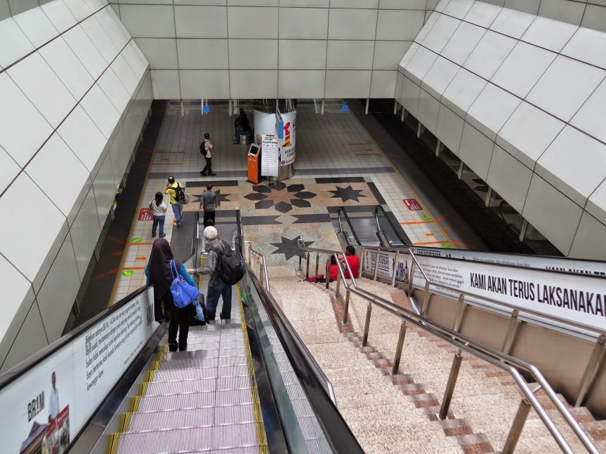 Elevators and staircase, KL Sentral KTM Komuter station