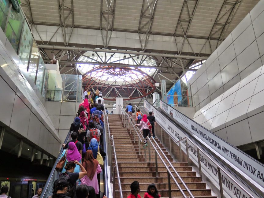 Elevators and staircase, KL Sentral KTM Komuter station