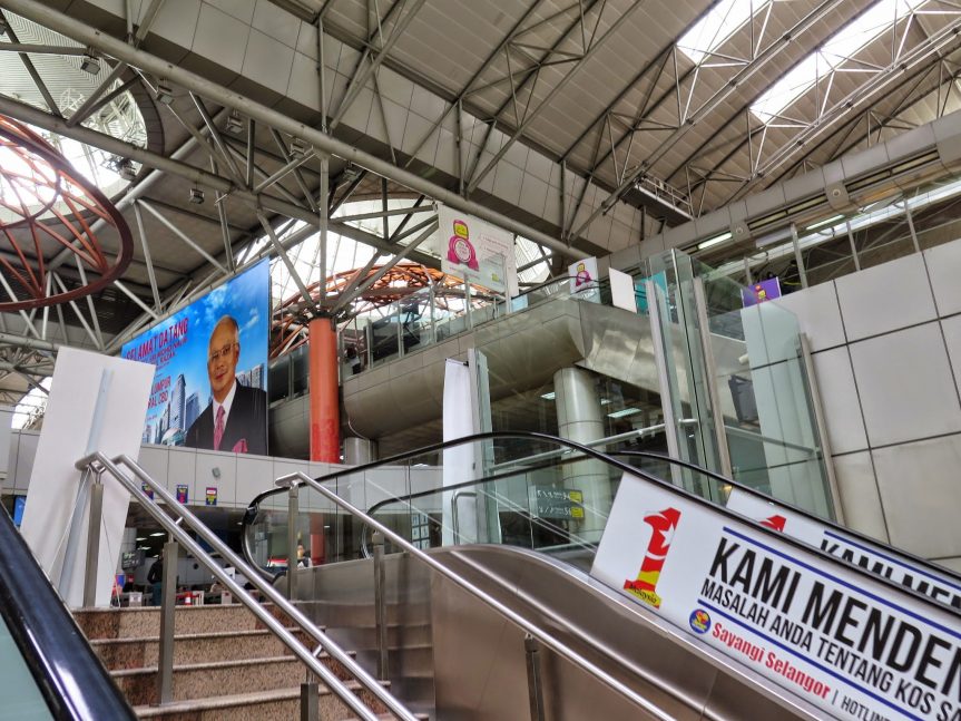 Elevators and staircase, KL Sentral KTM Komuter station
