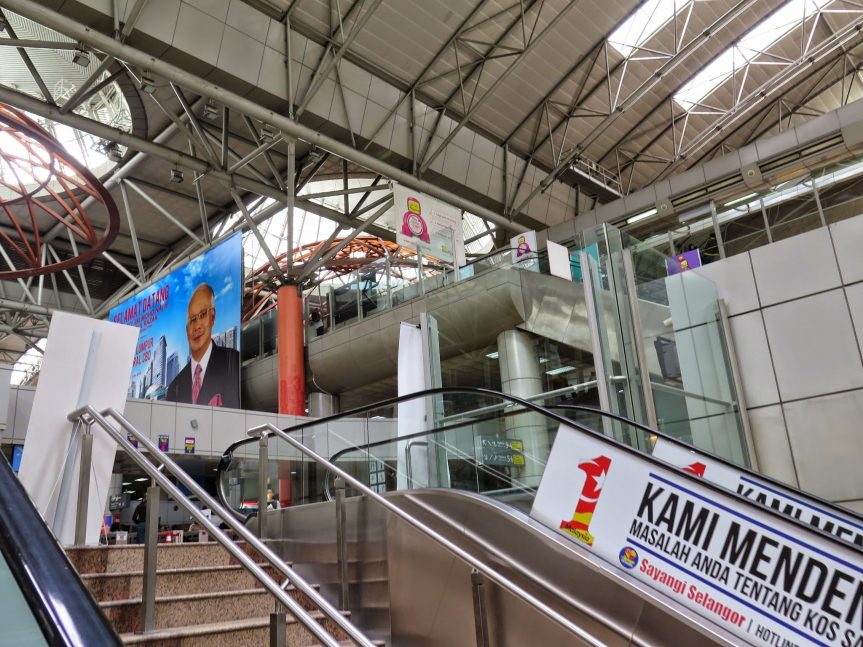 Elevators and staircase, KL Sentral KTM Komuter station