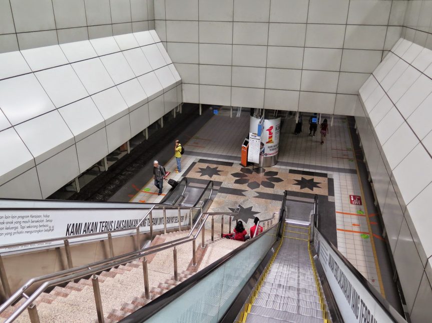 Elevators and staircase, KL Sentral KTM Komuter station