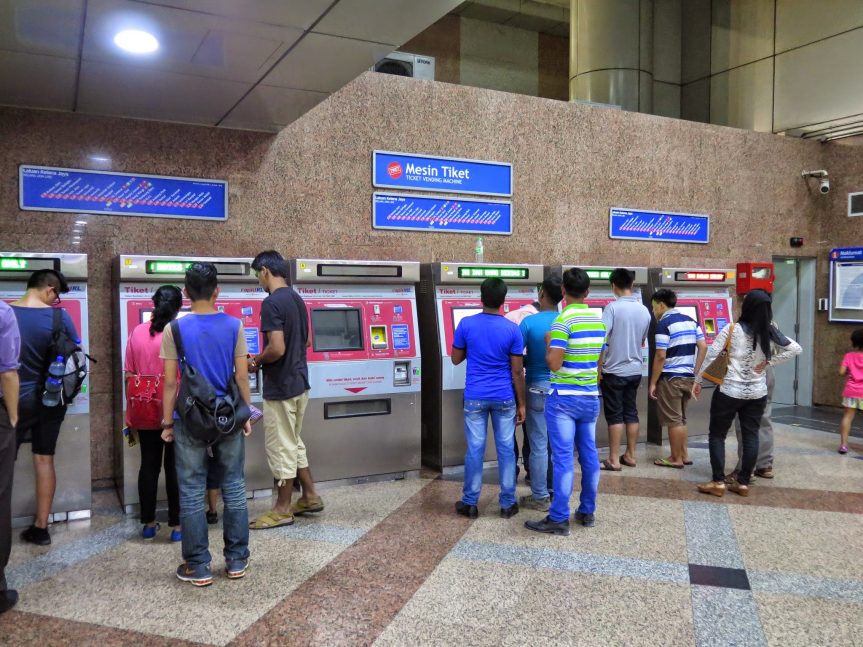 Ticket kiosks, KL Sentral LRT station