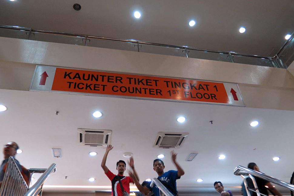 Bus ticket counters on 1st floor