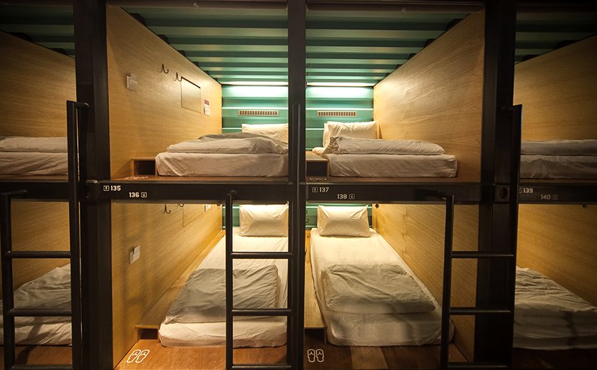 Capsule bedrooms, Capsule by Container Hotel