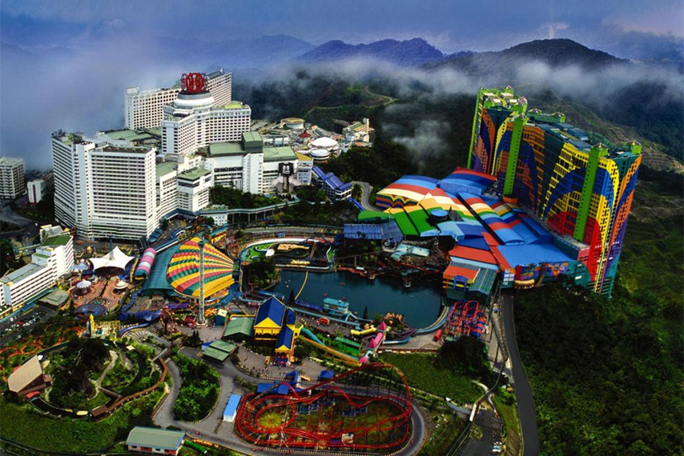 Aerial view of the Genting Highlands resort