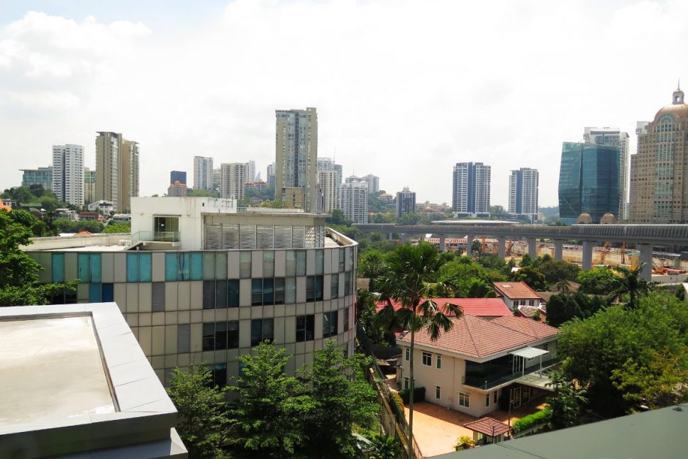 View from Semantan station's boarding platform