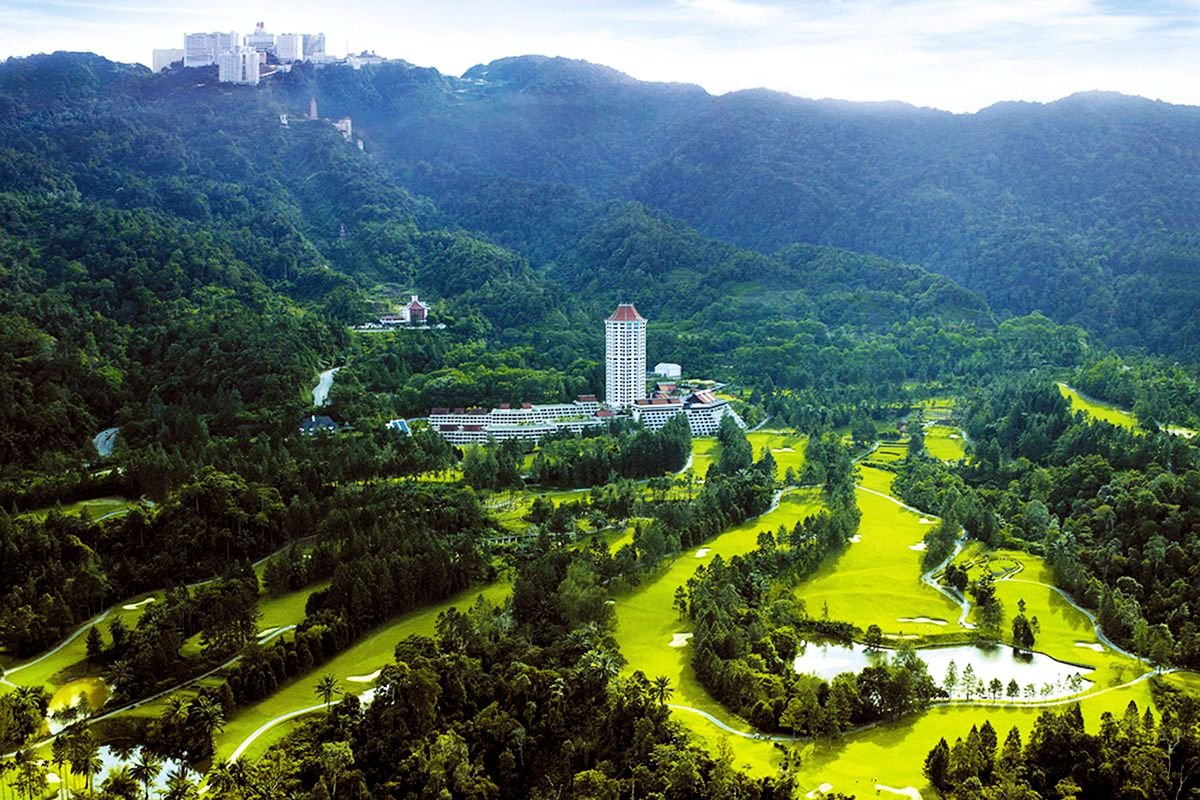 Aerial view of the Awana Genting golf course