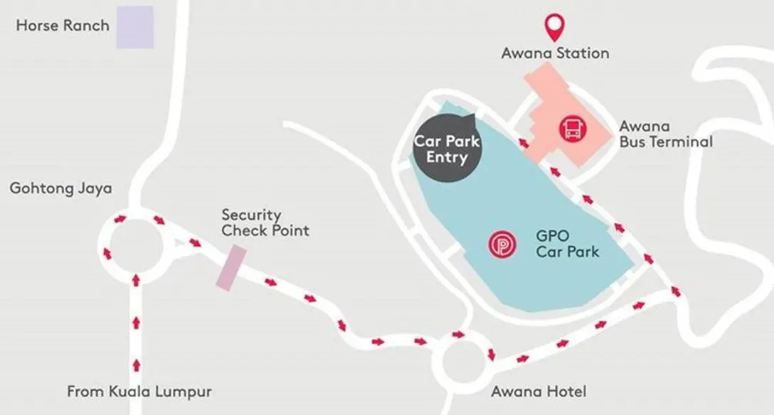 Location map of the Awana station