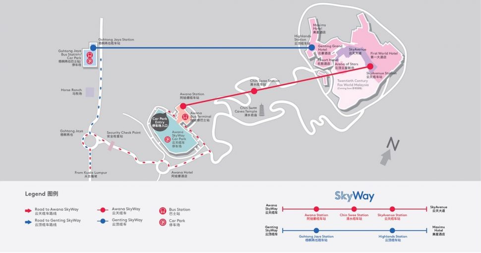 Awana SkyWay - Awana station, Chin Swee station, SkyAvenue station
