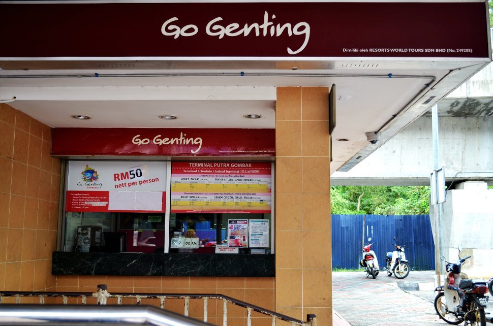 Ticket booth at Gombak LRT station for Genting Express buses