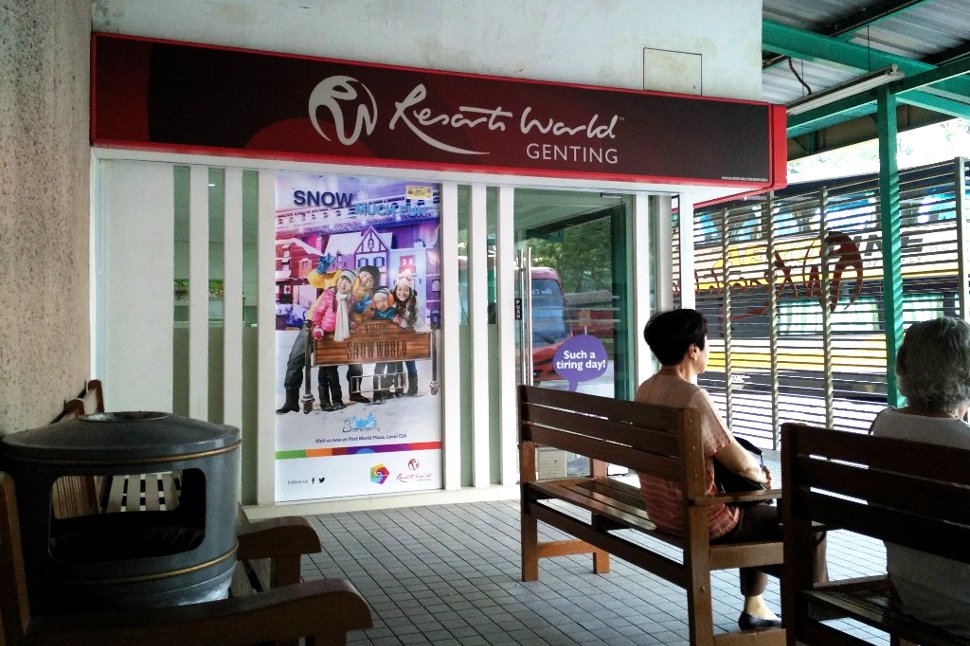 Waiting area at One Utama shopping center for Genting Express buses