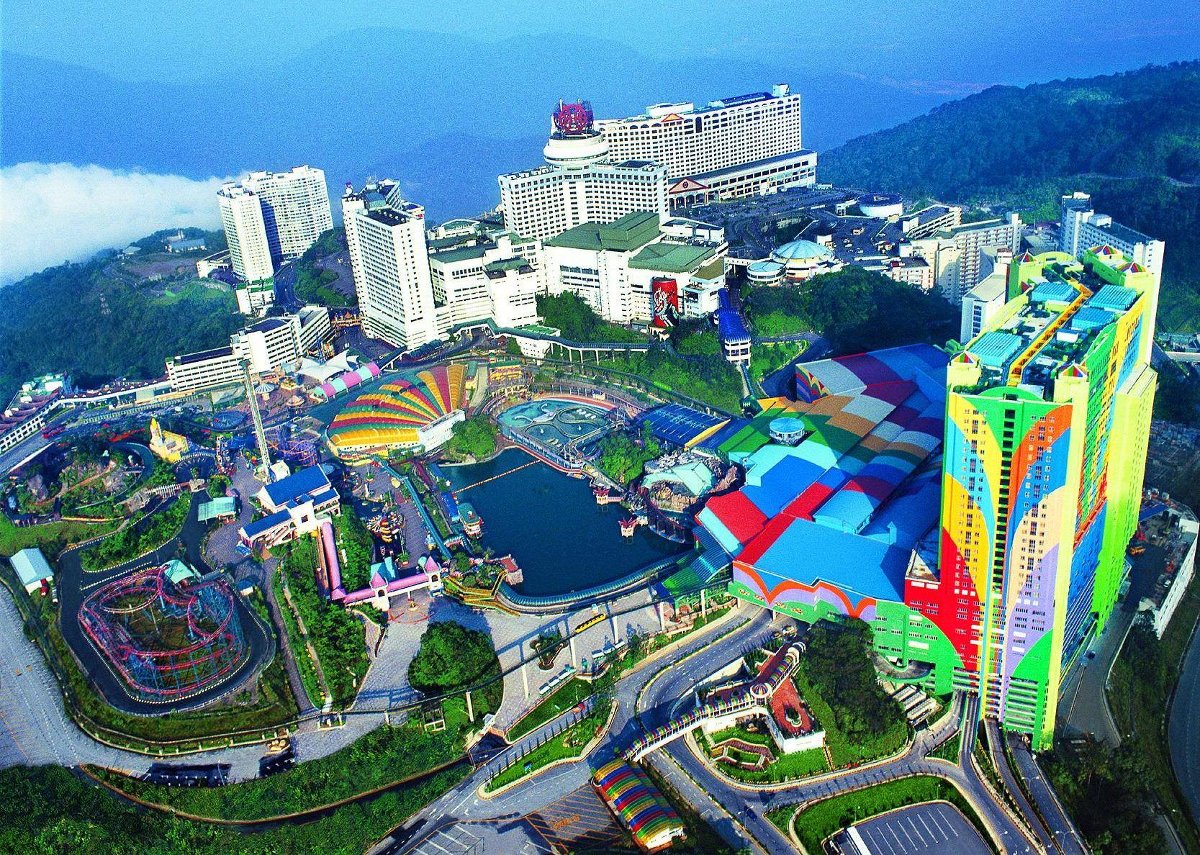The aerial view of Genting Highlands prior to construction