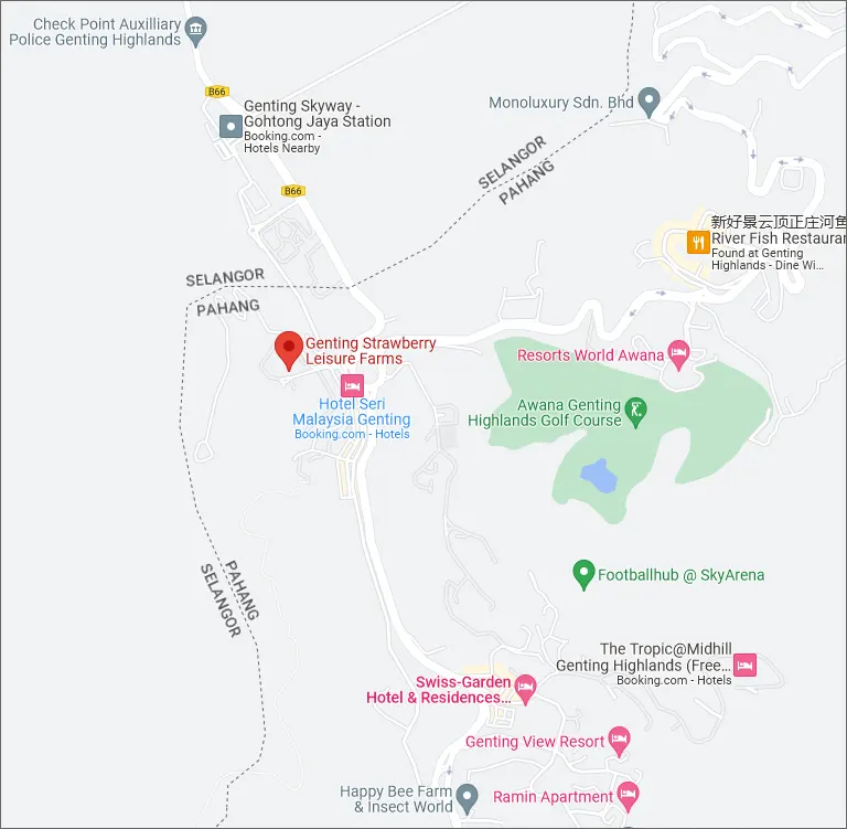 Location the Genting Strawberry Leisure Farm