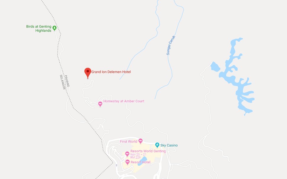 Location of Grand Ion Delemen Hotel, Genting Highlands