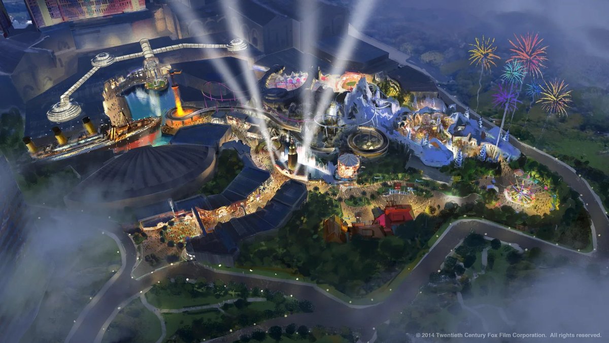 Artist impression of the Twentieth Century Fox Theme Park in Genting Highlands