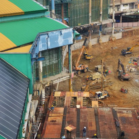 Half of the indoor theme park was taken down, Dec 2014