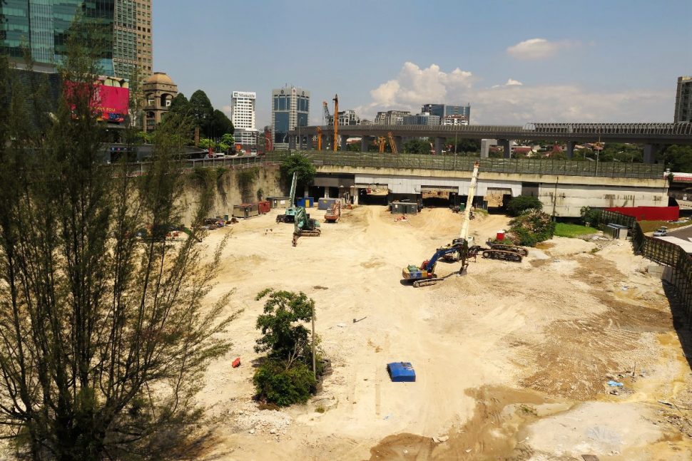 Ongoing construction of Pavilion Damansara Heights