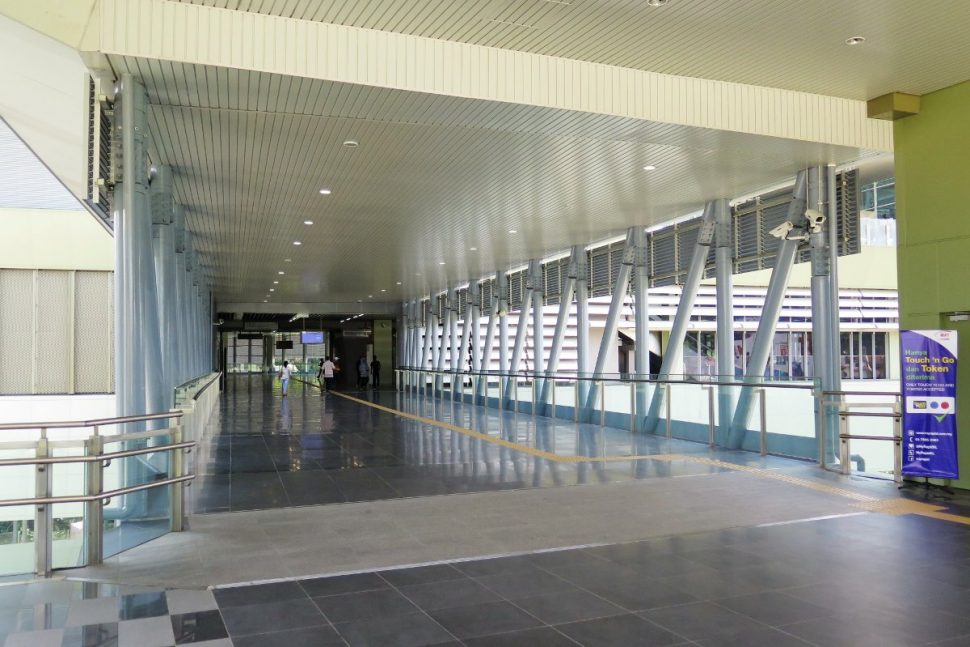 Walkway access to concourse level of Pusat Bandar Damansara station