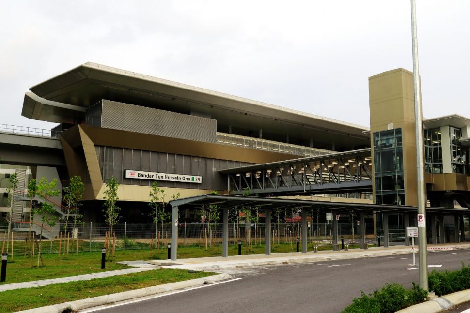 View of Bandar Tun Hussein Onn station from car park