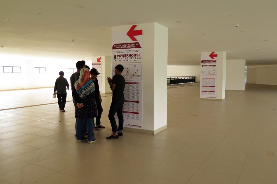 Walking towards feeder bus stop at the adjacent 1 Powerhouse building