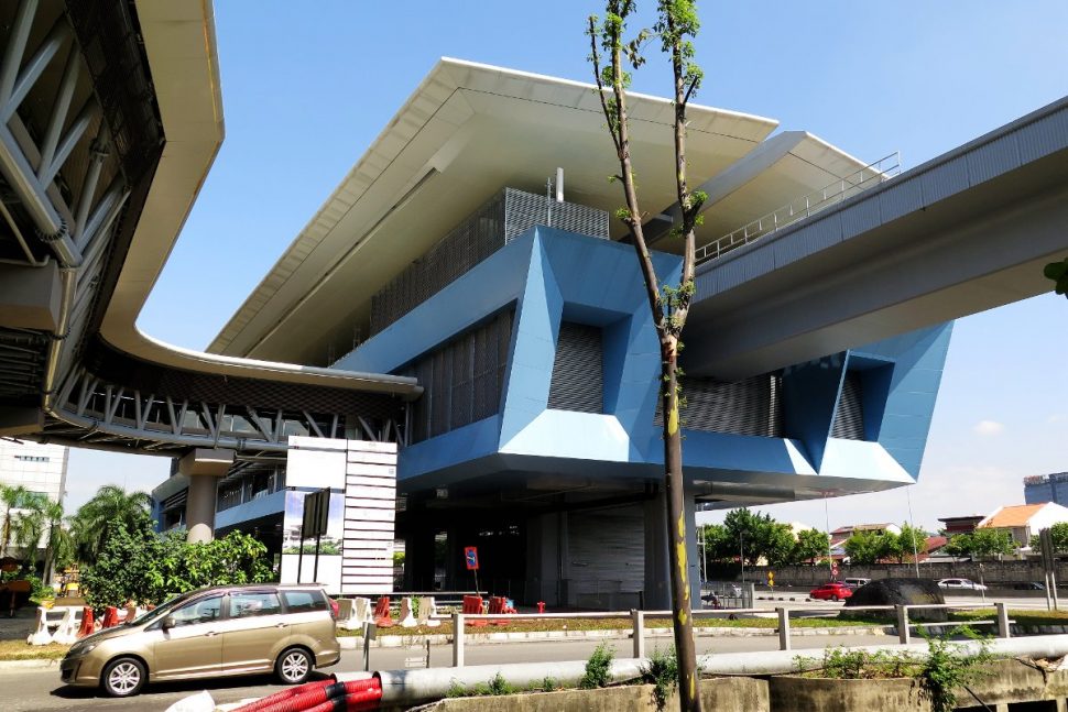 View of Bandar Utama station from Persiaran Bandar Utama