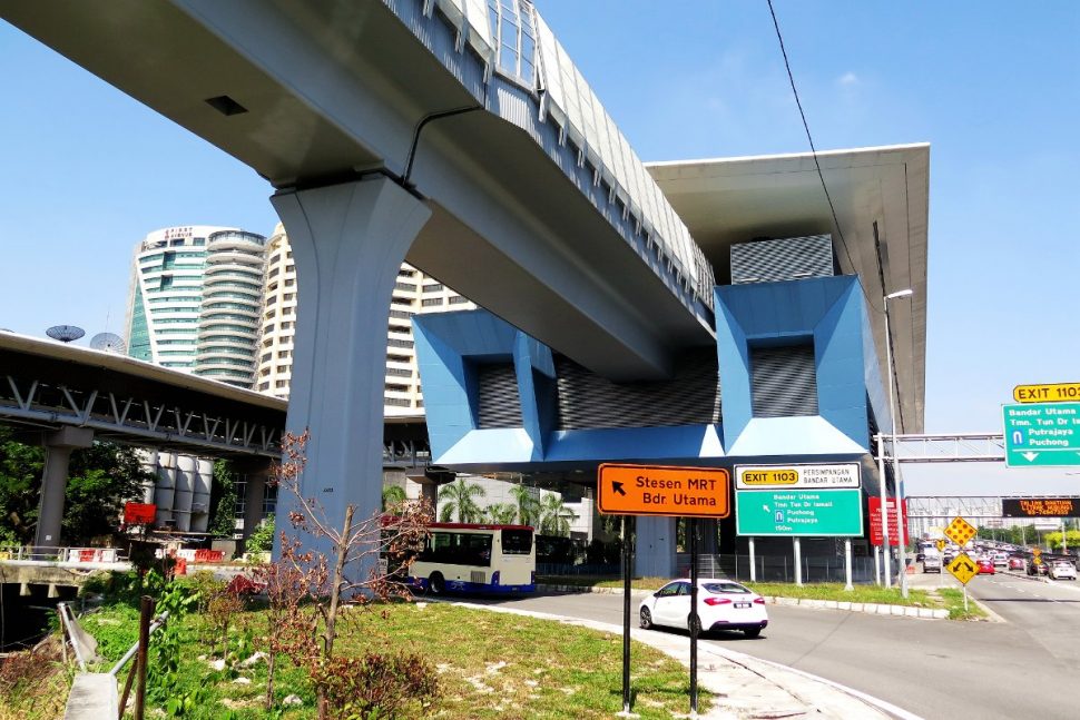 View of Bandar Utama station from LDP