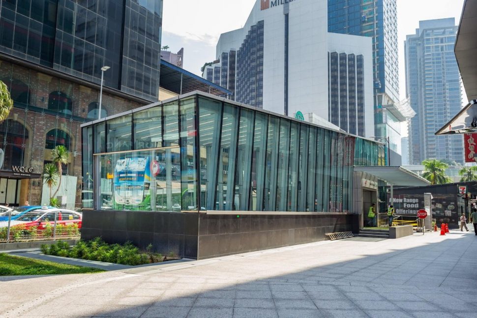 Entrance E of Bukit Bintang MRT station near the Wolo Bukit Bintang Hotel