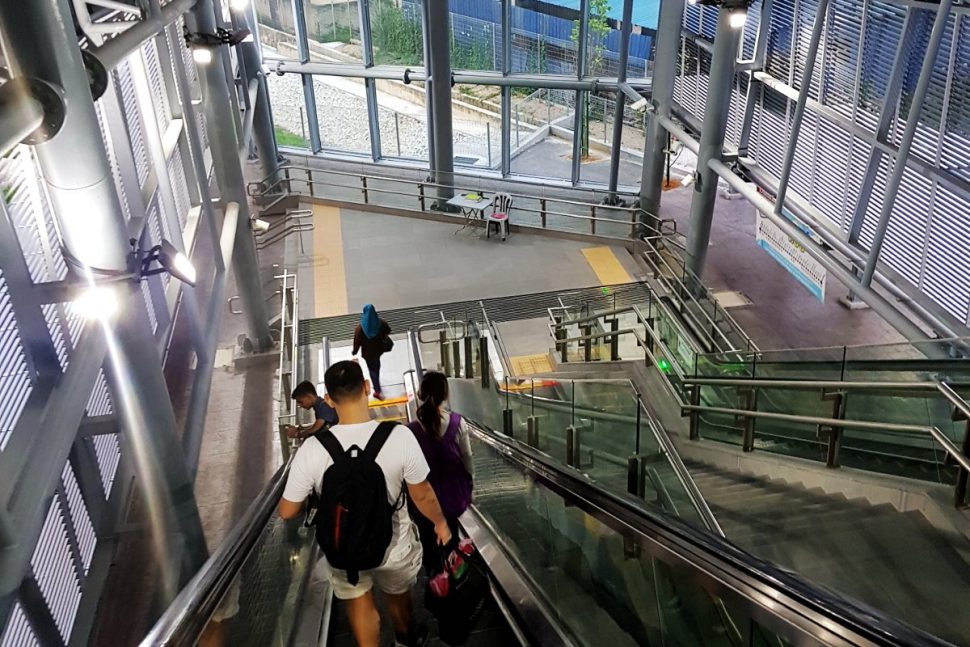 Escalator access to entrance A