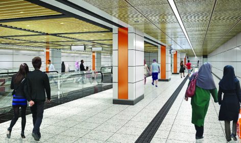 Artist impression of Cochrane station