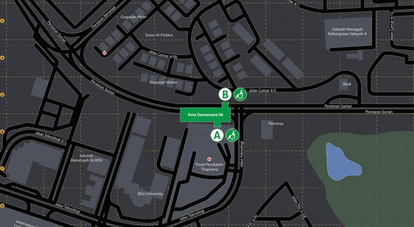 Location of Kota Damansara Station